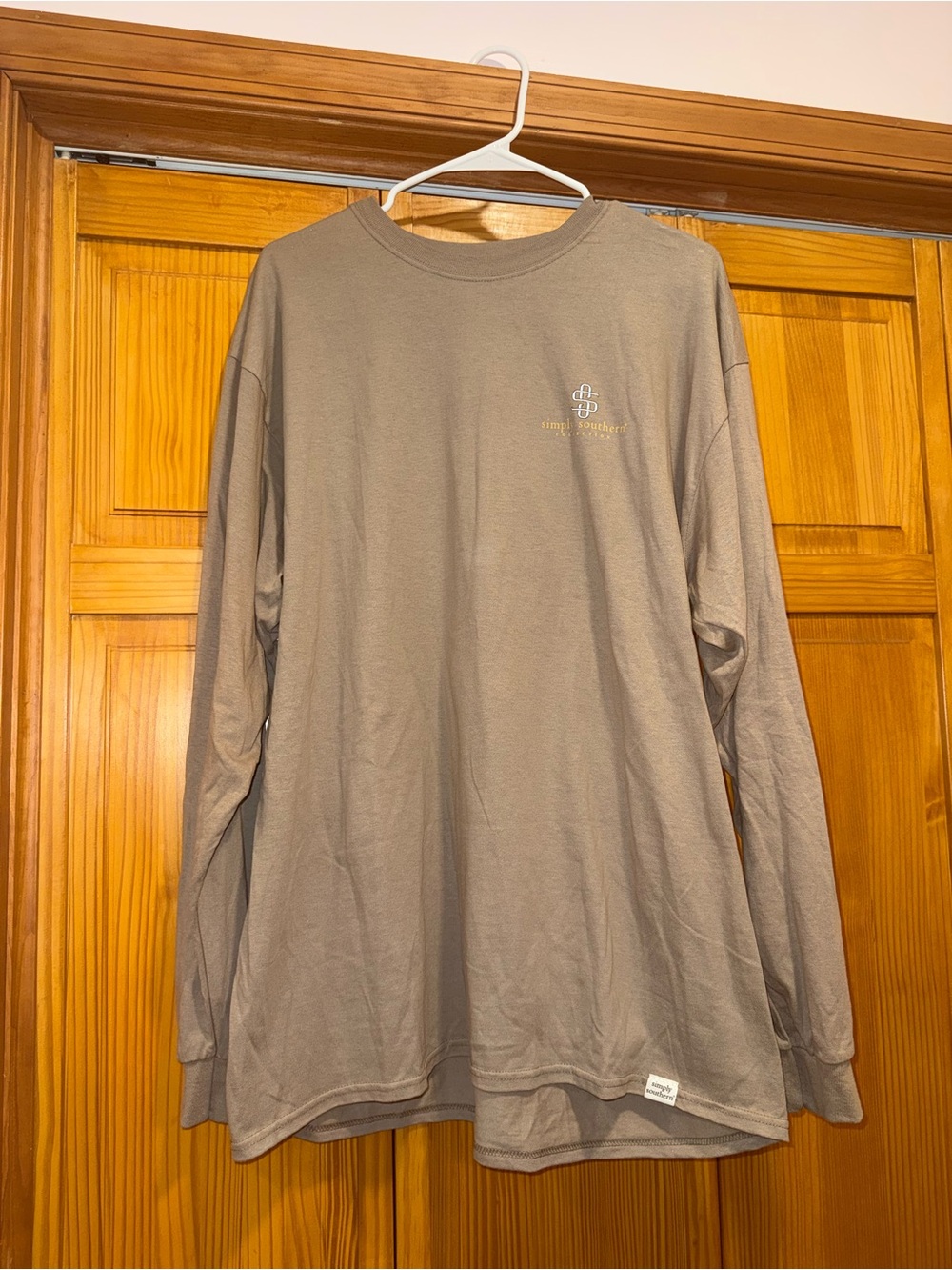Simply Southern Fall Taupe Long Sleeve Tee - Picture 2 of 5